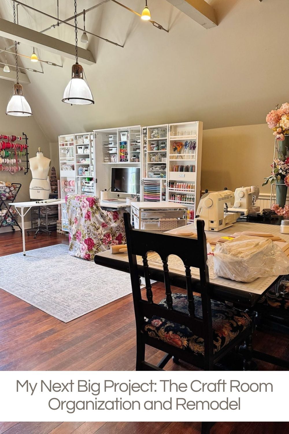 The craft room has always been one of my favorite spaces in our home, but lately it has been quietly telling me that it needs attention.  It's time for a major Craft Room Organization.