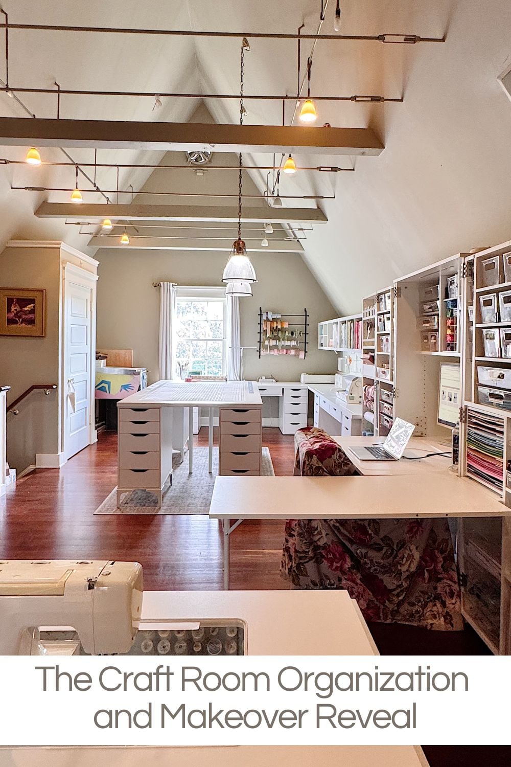 I can finally say it. The craft room organization and makeover are complete, and I genuinely love it.