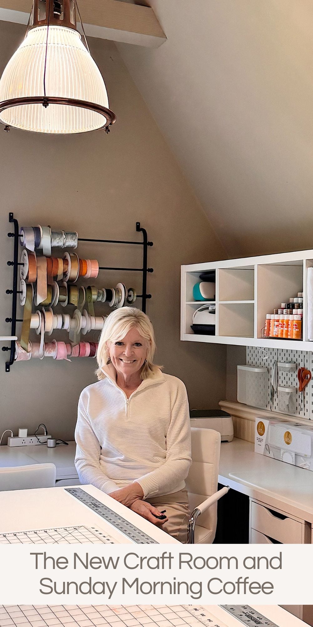 Finishing my new craft room felt like crossing a finish line and immediately starting a new race. The organization is done, everything has a home, and yet the room is already buzzing with activity.