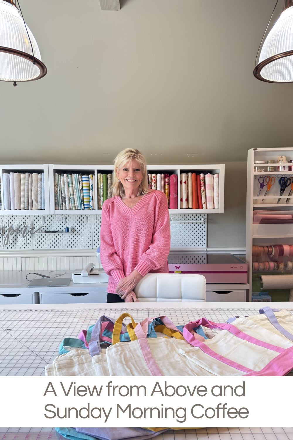 It's been one of the busiest weeks ever, and I am happy to be back in my craft room. Did you see my latest addition, which I am calling A View From Above?