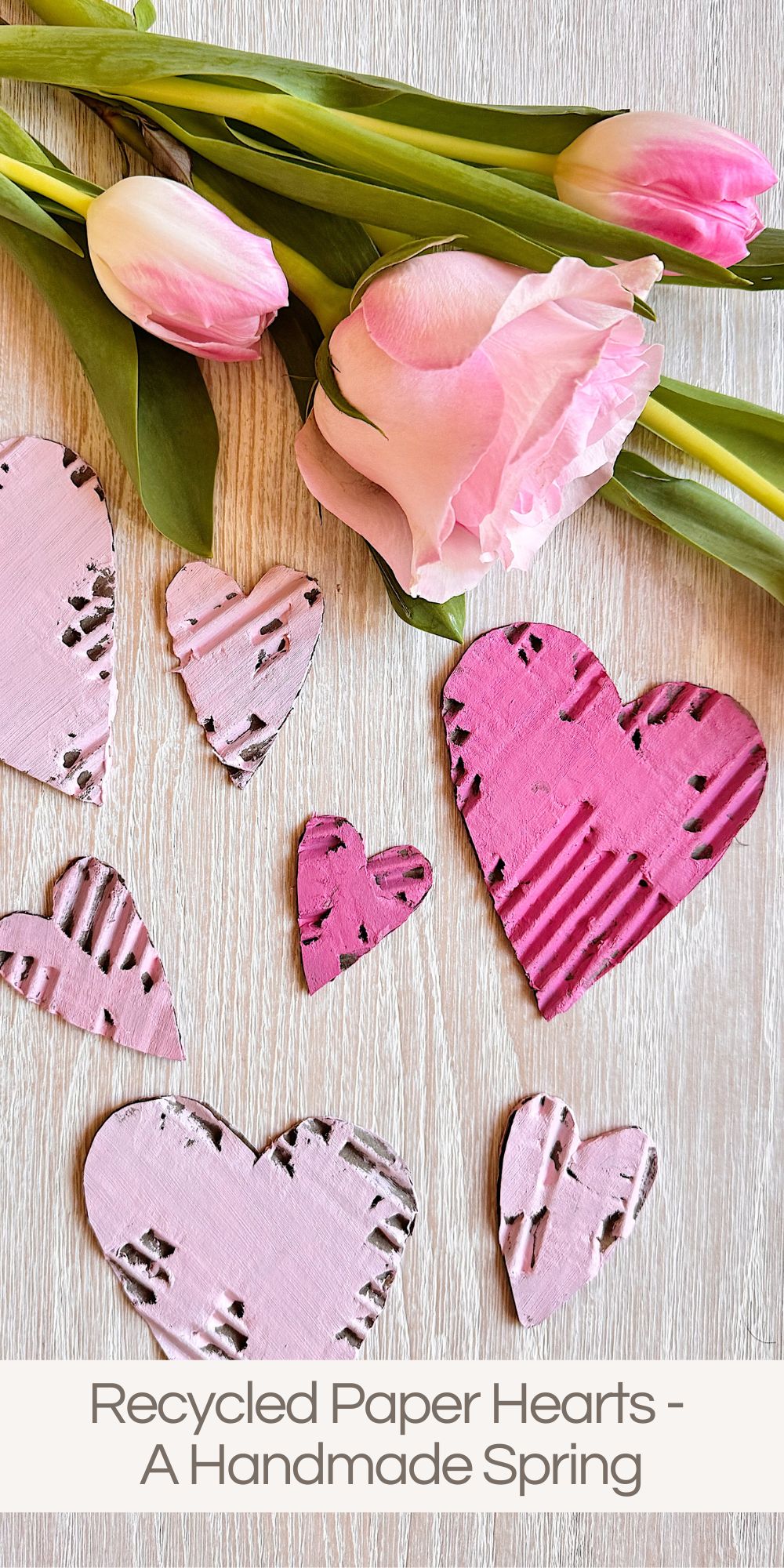 These Recycled Paper Hearts are the second project in my A Handmade Spring series, and it might be the most approachable one yet. 