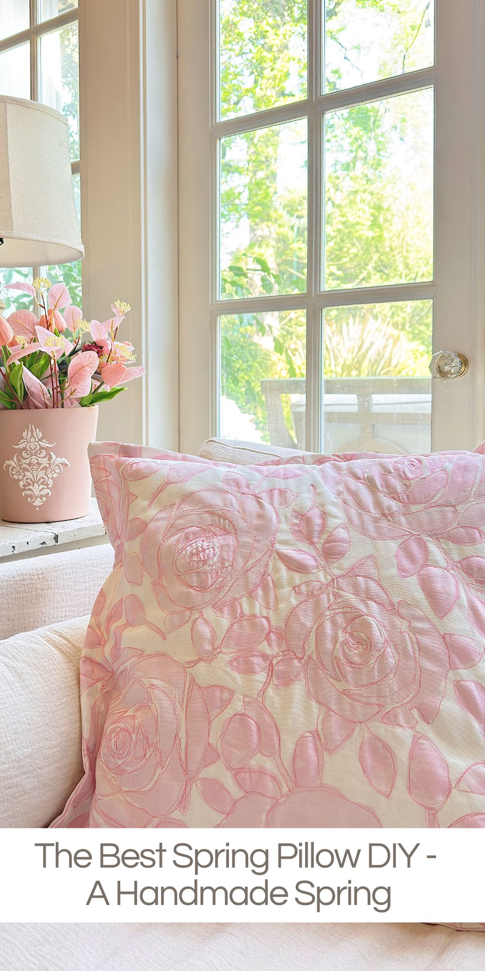 There are certain projects that start as an idea and quietly turn into something you love far more than you expected, and this Spring pillow DIY is exactly that.
