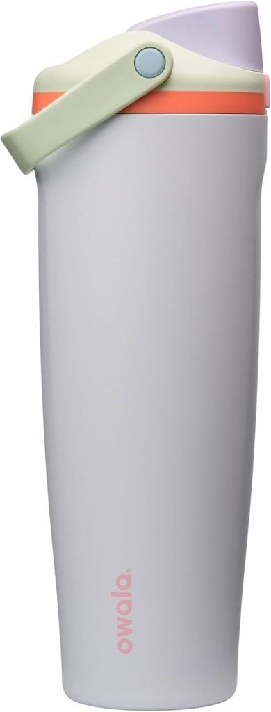 A pastel-colored Owala water bottle with a flip-top lid and minimalist design, shown upright against a white background&mdash;an ideal choice for Mother's Day Gifts on Amazon.
