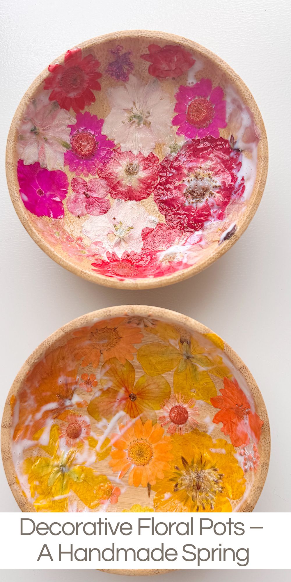 There is something magical about preserving spring flowers forever. These decorative floral pots are the perfect spring project.