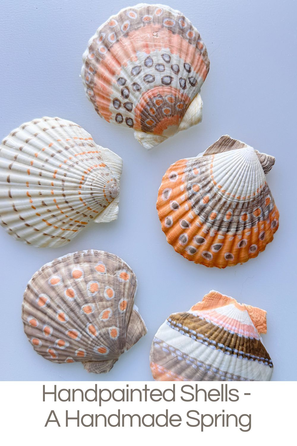 These handpainted shells are easy, relaxing, and surprisingly beautiful. I used acrylic markers, which made this project so easy for my next A Handmade Spring project.