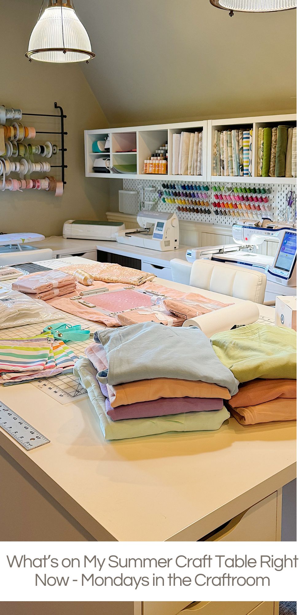 Summer crafting always feels different to me. And right now, my craft table is completely overflowing.
