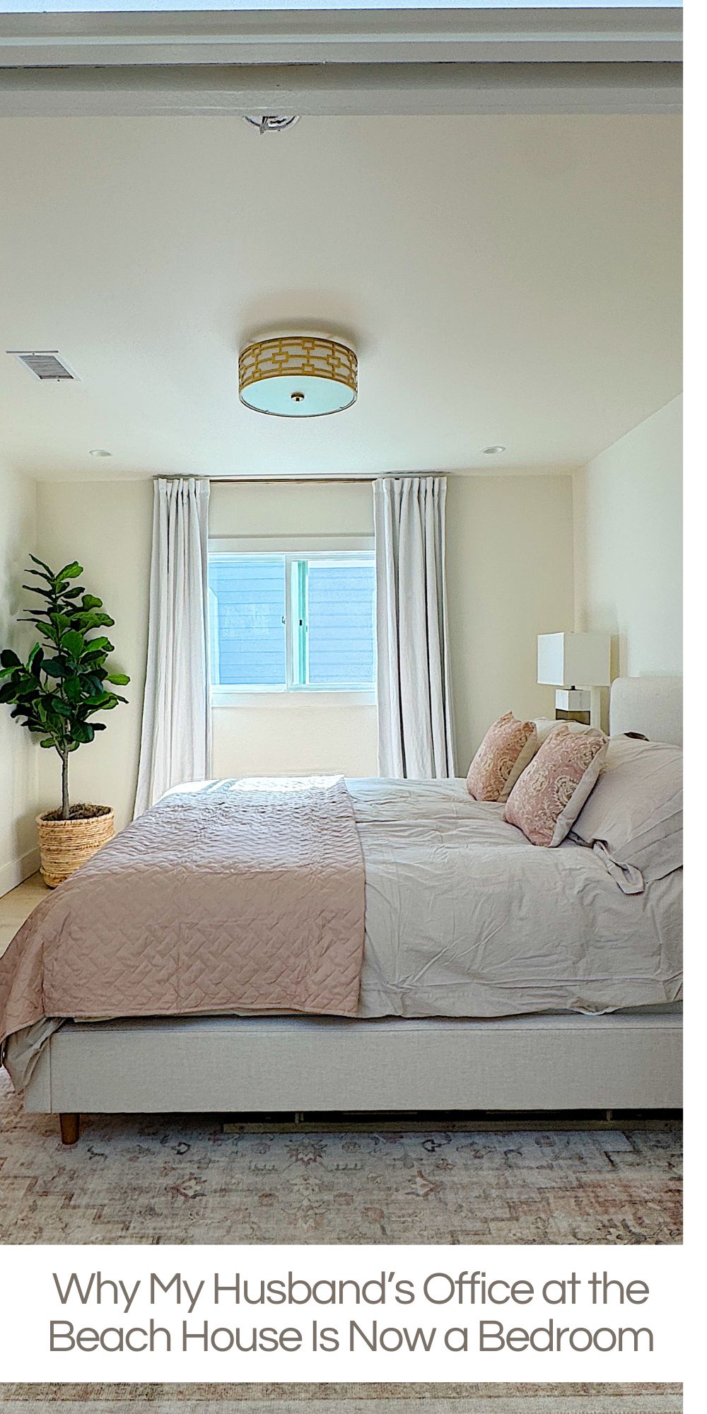 Why My Husband’s Office at the Beach House Is Now a Bedroom might sound a little dramatic, but honestly, it is a great idea.