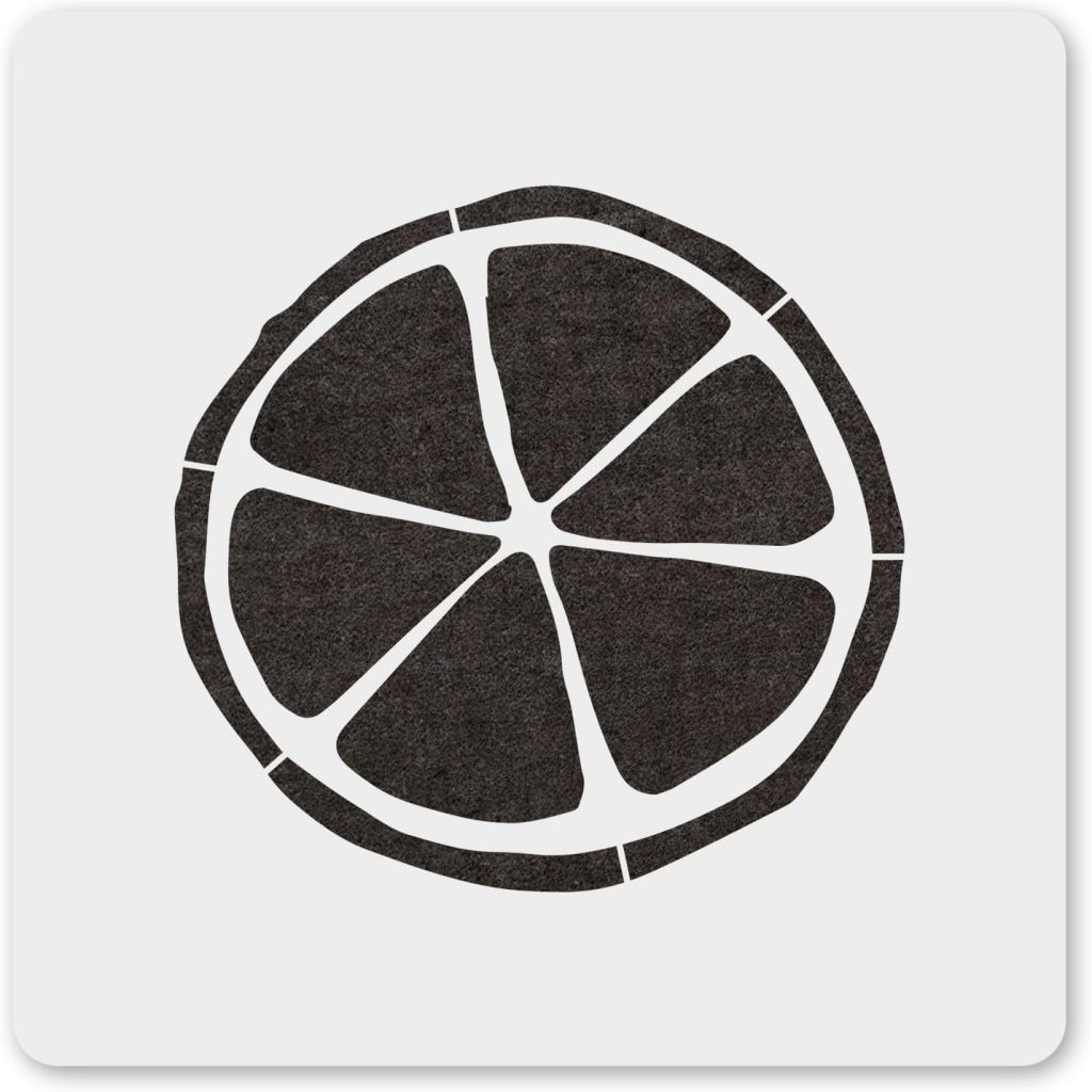 Simple black and white graphic of a citrus fruit cross-section, divided into six wedges, shown on a light gray background.