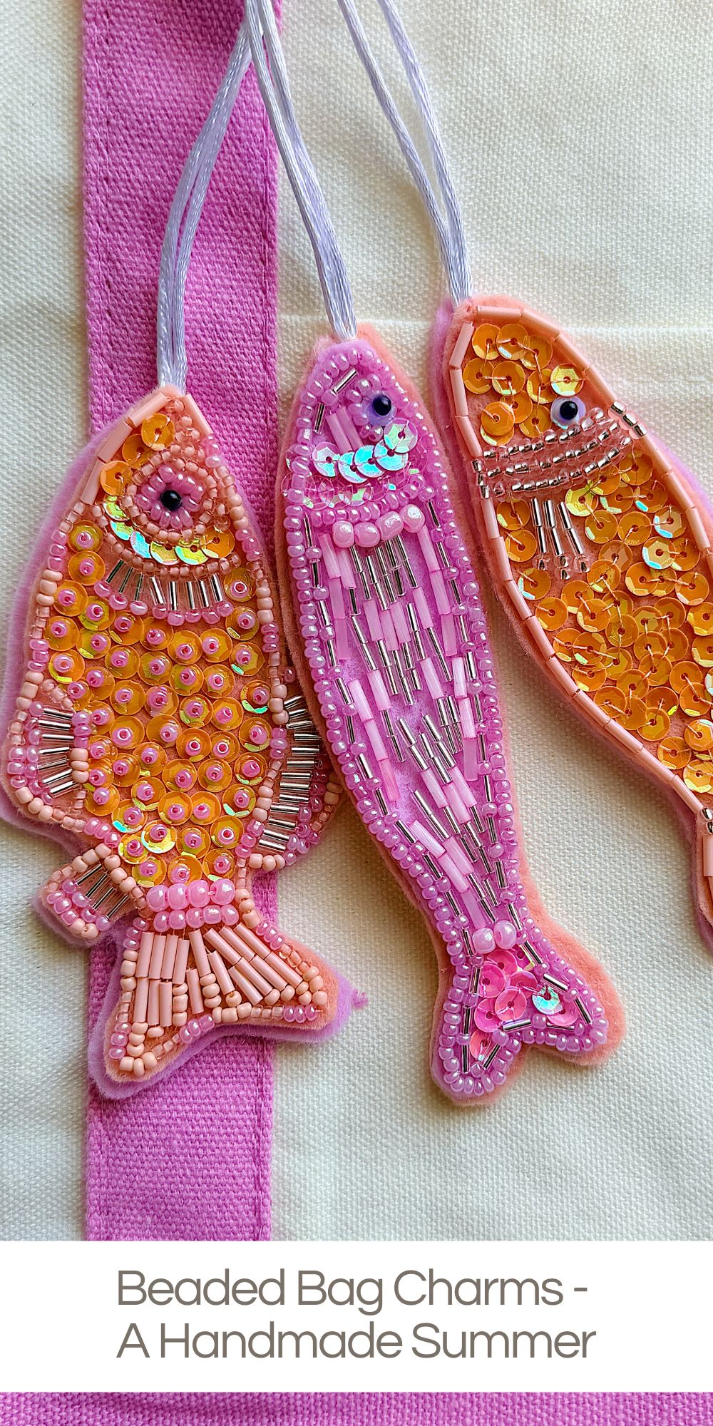 If you've been looking for a fun way to add personality to your favorite tote bag, you'll love these Beaded Bag Tags.