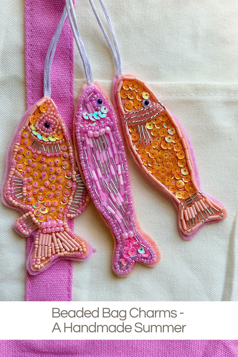 If you've been looking for a fun way to add personality to your favorite tote bag, you'll love these Beaded Bag Tags. 