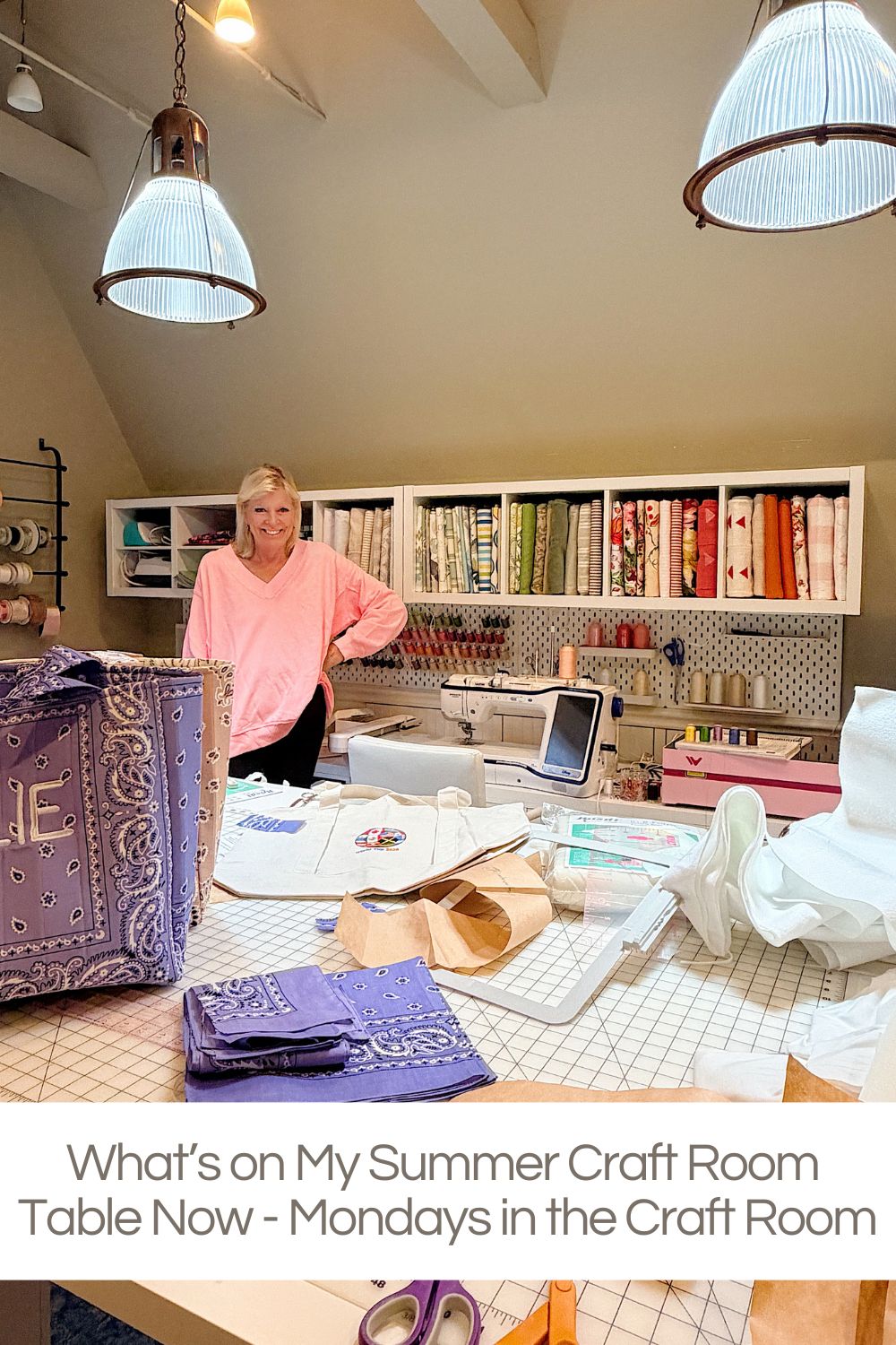 If you've ever wondered what my craft room really looks like in the middle of a busy creative season, today is your lucky day.