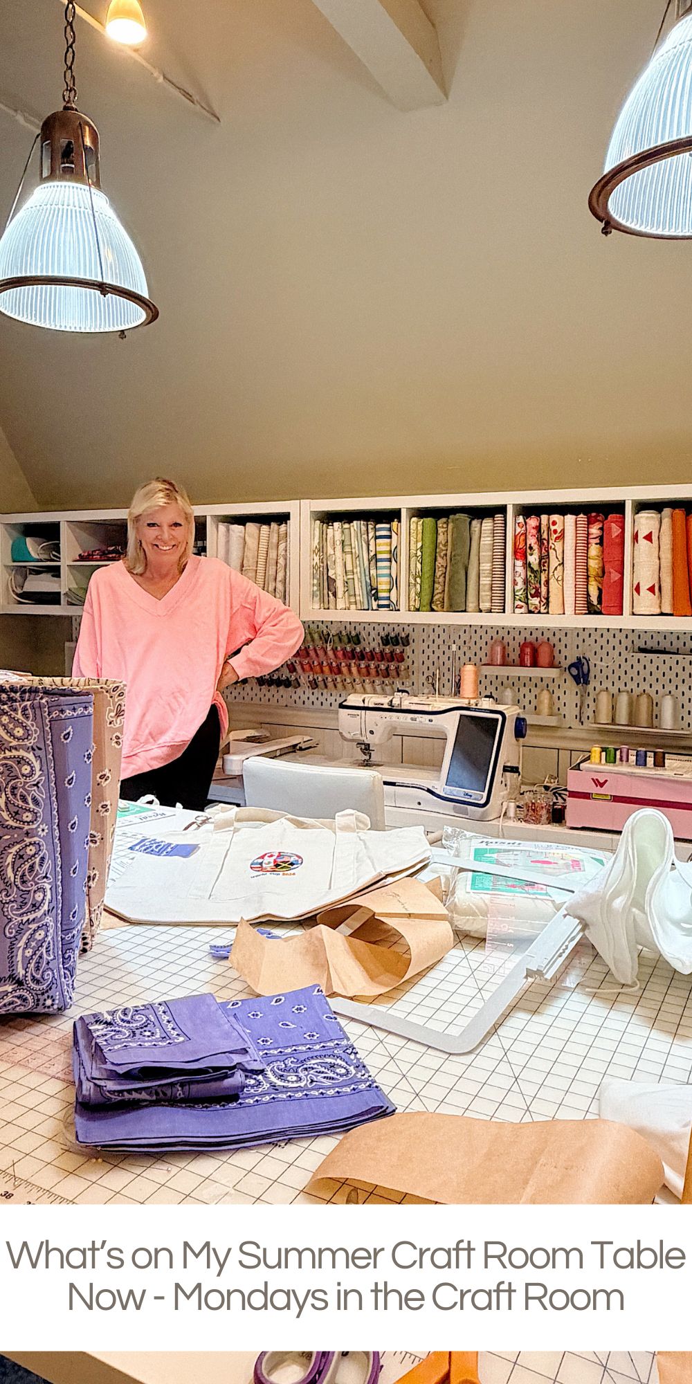If you've ever wondered what my craft room really looks like in the middle of a busy creative season, today is your lucky day.